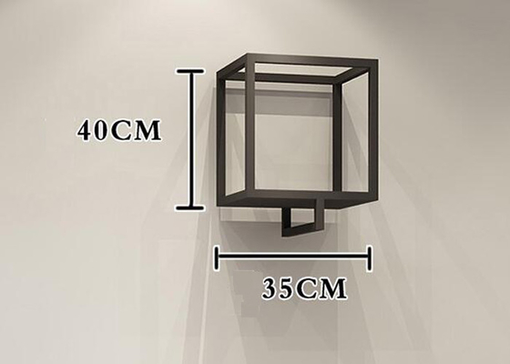 Customized Square Black Matt Clothes Display Stand / Retail Clothing Display Racks supplier